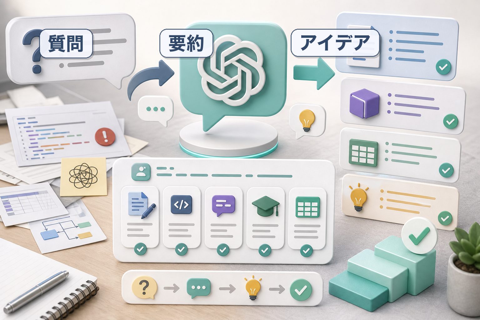 ChatGPTは何に向いているのかのイメージ
