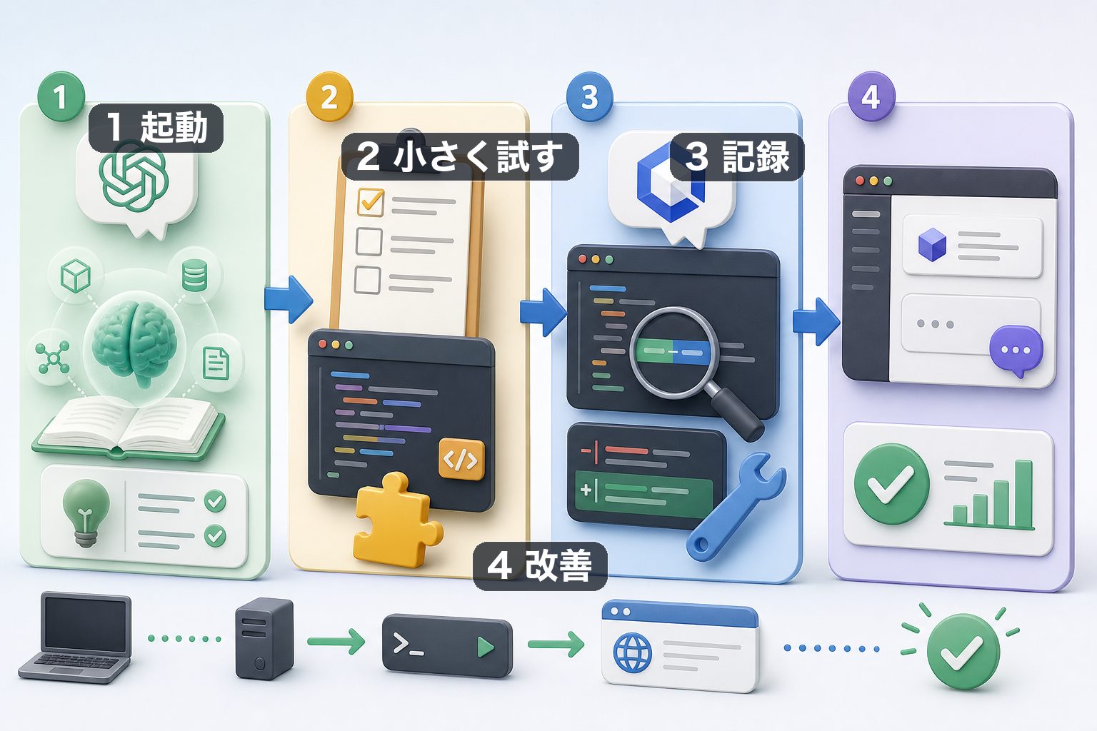初心者におすすめの始め方のイメージ